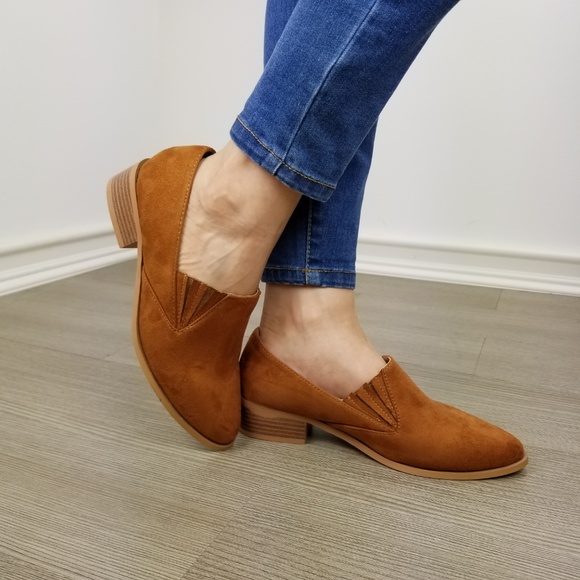 Hipster faux suede oxford slip on loafer - Picture 3 of 8